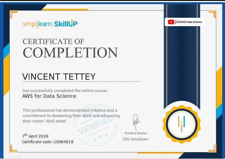 AWS for Data Science certificate