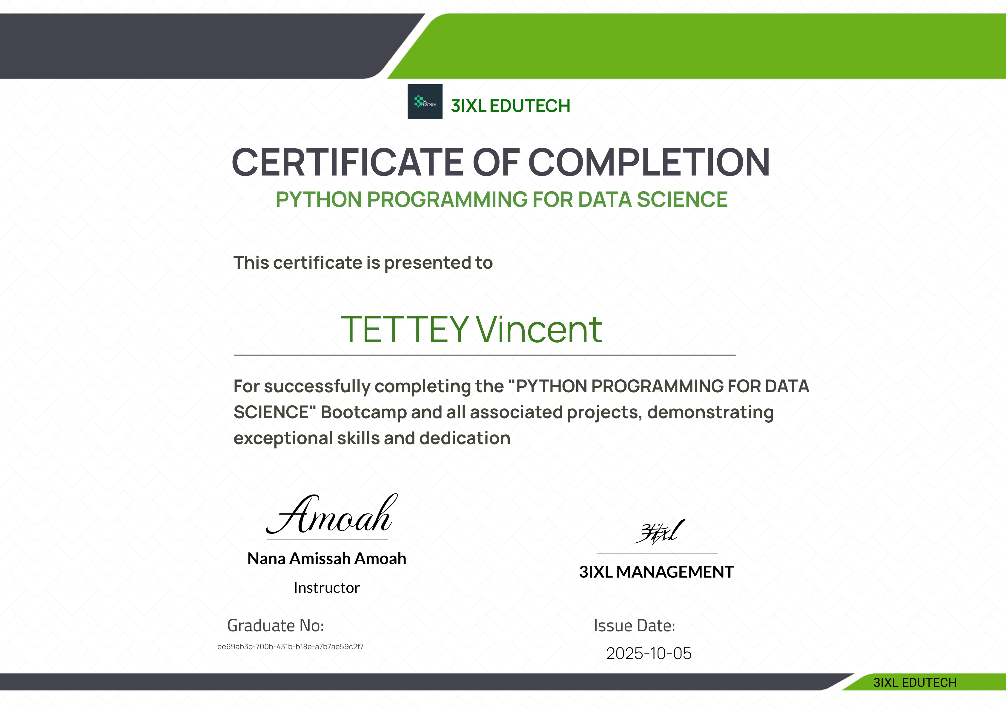 Python for Data Science credential